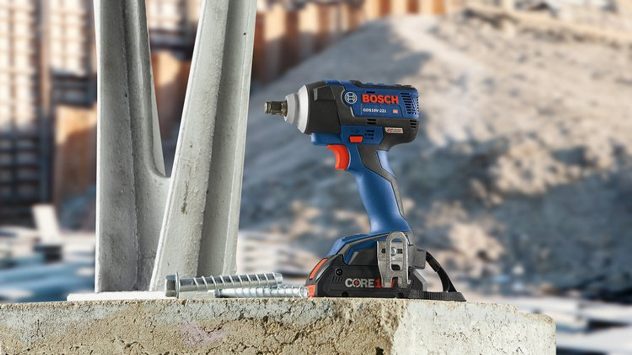 Bosch GDS18V 221N 18V EC Brushless 1 2 In. Impact Wrench With Friction Ring And Thru Hole Bare Tool