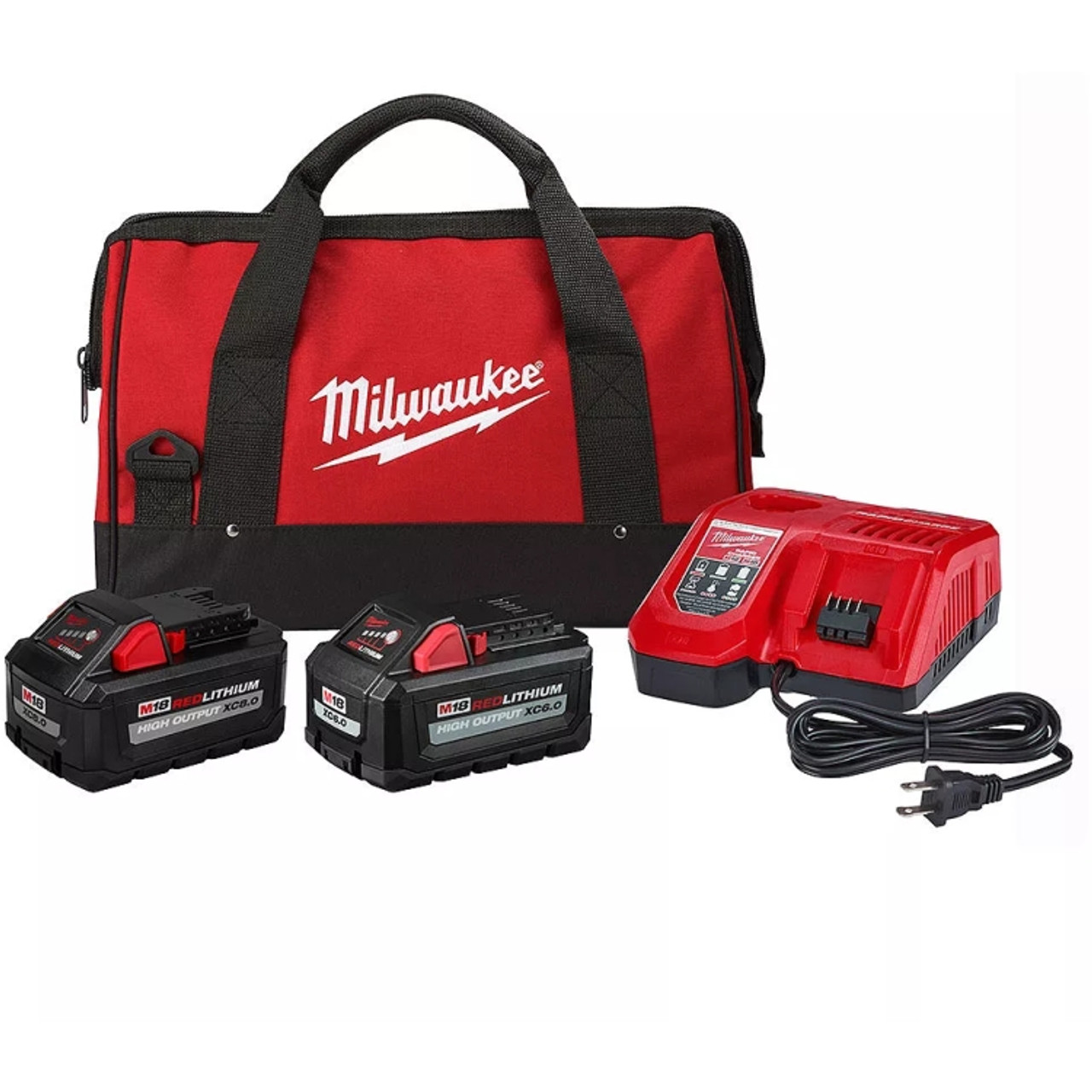 Milwaukee 48-59-1880RCC M18 HIGH OUTPUT XC8.0/6.0 Starter Kit With Bag