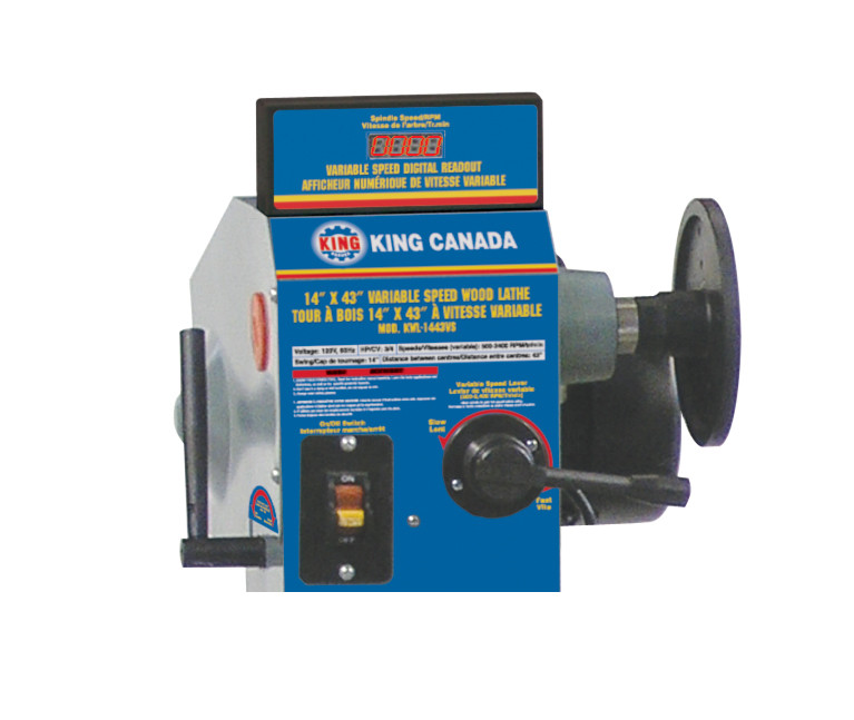 King Industrial KWL1443VS Lathe, Wood 14 X 43, Variable Speed, W