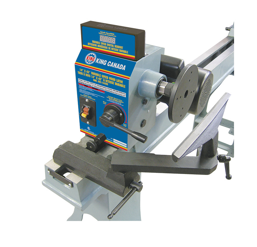 King Industrial KWL1443VS Lathe, Wood 14 X 43, Variable Speed, W