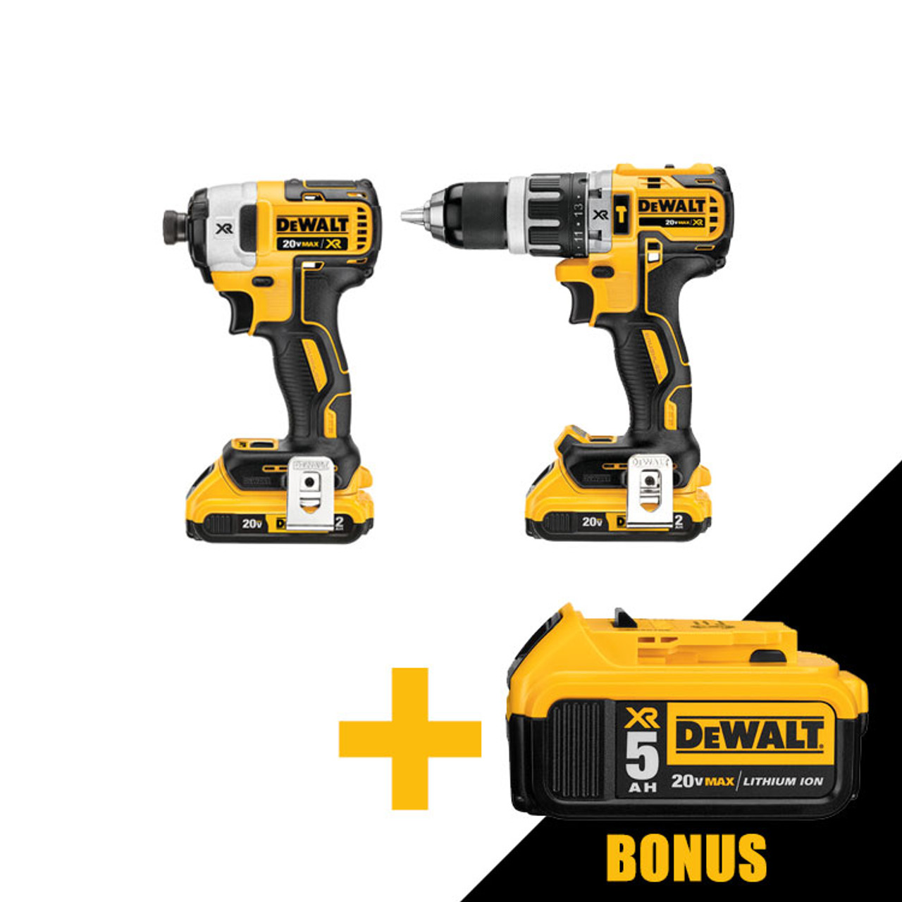 Dewalt DCK287D2 20V MAX XR Brushless Cordless Compact Hammer Drill