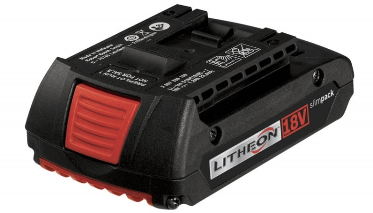 Bosch BAT612 18V Lithium Ion 2.0 Ah SlimPack Battery