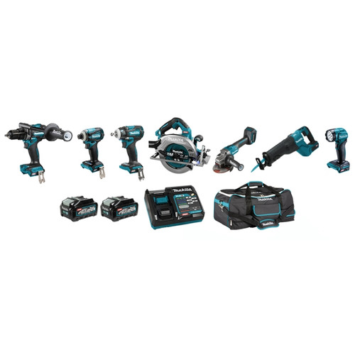 Makita DK0179G701 40V Max XGT Li-Ion Cordless 7 Tool Combo Kit