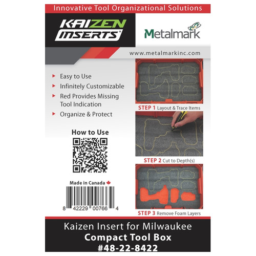 Kaizen Insert 8422-57-BR for Milwaukee Compact Tool Box