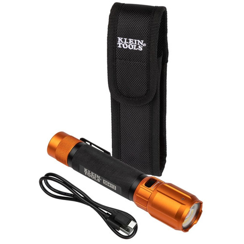 Klein 56413 Rechargeable 2-Color LED Flashlight With Holster