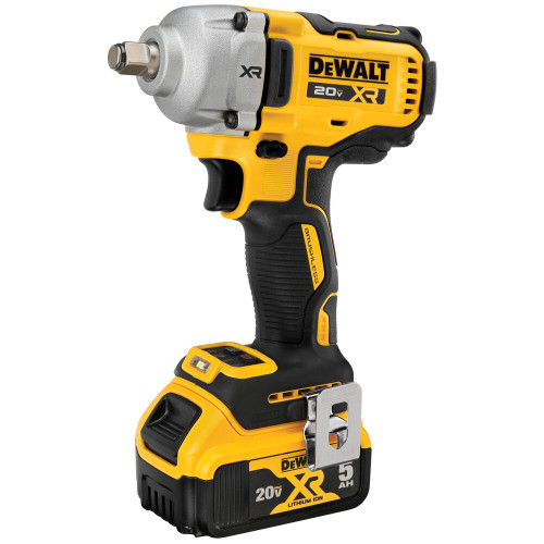 Dewalt DCF891P2 20V MAX XR 1/2 in Mid Torque Impact Wrench (Hog Ring) (5.0Ah) W/ 2 Batteries And Bag