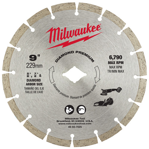 Milwaukee 49-93-7025 9 in. Diamond Premium Segmented Blade