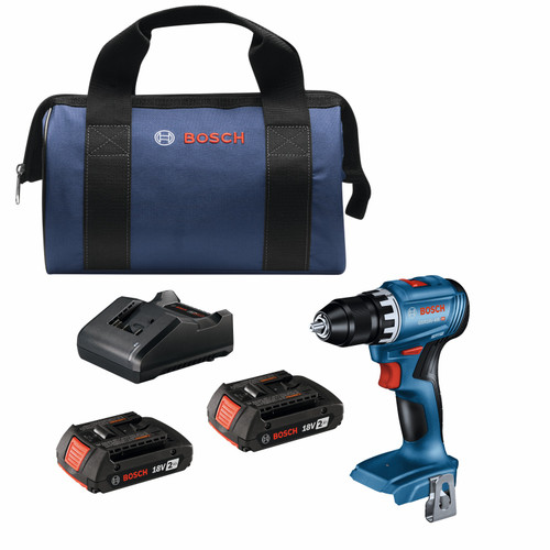 Bosch GSR18V-400B22 18V Compact Brushless 1/2 In. Drill/Driver Kit with (2) 2 Ah Standard Batteries