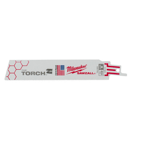 Milwaukee 48-00-5786 6 in. 24 TPI THE TORCH SAWZALL Blades 5PK