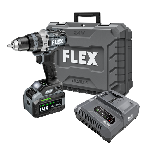 Flex FX1271T-1H 1/2" 2-Speed Hammer Drill With Turbo Mode Stacked Lithium Kit