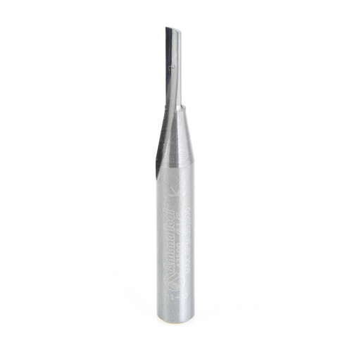 Amana 43500 Solid Carbide Single 'O' Flute Plastic Cutting 1/8 Dia x 1/2 x 1/4 Inch Shank