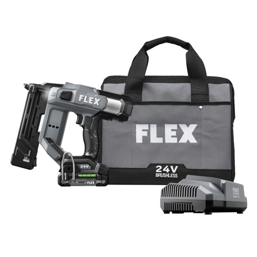 Flex FX4511-1A 24V 1/4" Narrow Crown  Stapler Kit (1x2.5Ah Battery+160W Charger)