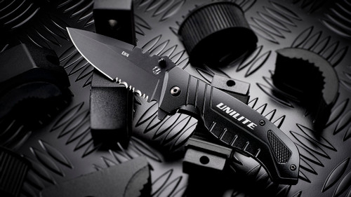 Unilite EK4 Heavy Duty Folding Utility Knife With Clip Point Blade