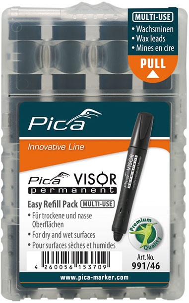 Pica 991/46 VISOR Permanent Refills Black