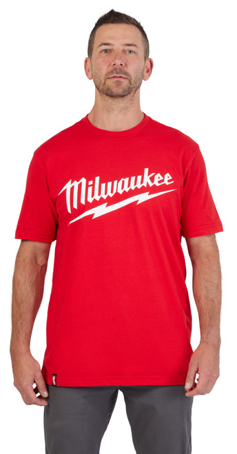 Milwaukee 607R Heavy Duty T-Shirt - Short Sleeve Logo Red