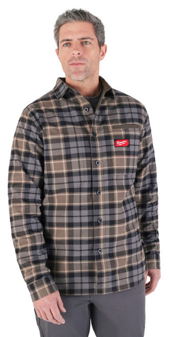 Milwaukee M551G GRIDIRON Flannel Shirt - Gray