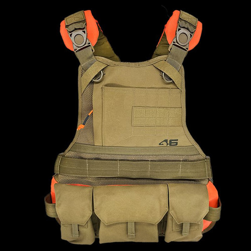 JourneyMESH Chest Rig with Cargo Pockets  Coyote/Orange