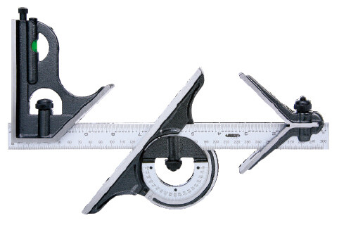 Insize 2278-180E Combination Square Set 4 Piece Set 12 In.