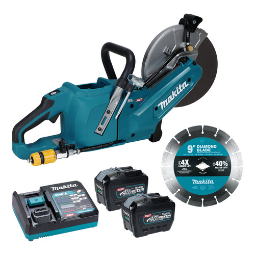 Makita CE003GL201 40Vmax XGT Brushless 9 In. Power Cutter 8.0Ah X2Kit