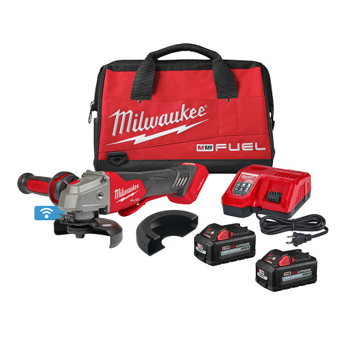 Milwaukee 2882-22 M18 FUEL 4-1/2 - 5 in. Paddle Switch Braking Grinder w/ ONE-KEY, No Lock