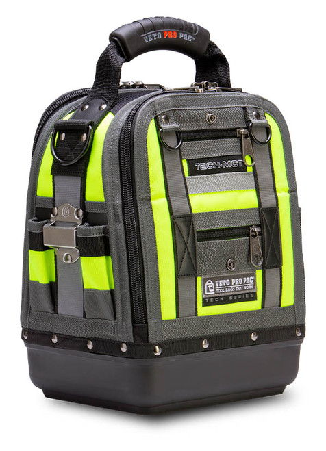 Veto Pro Pac VPP10243 TECH-MCT HI VIZ YELLOW Technician Medium Compact Tall Tool Bag