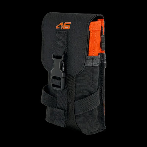 Atlas 46 Flapped Mobile Phone Pouch ROTATE/QUICK RELEASE Black/Orange