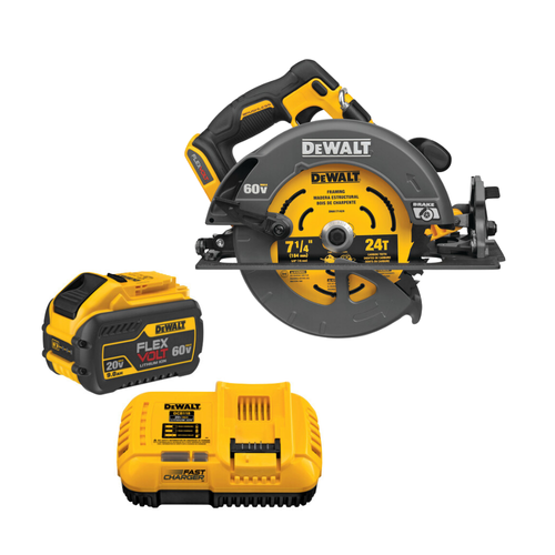 Dewalt 60V 9ah Starter Kit w/BONUS DCS578B 60V MAX 7-1/4 In. Brushless Circular Saw (Tool Only)