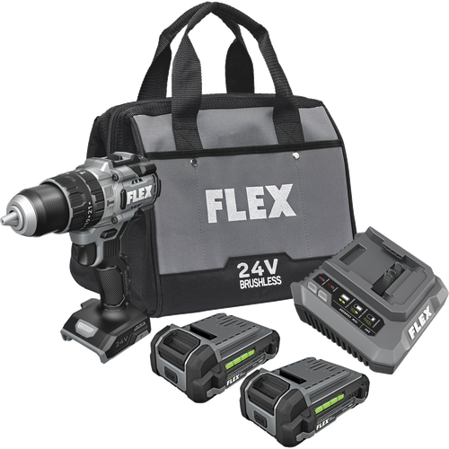Flex FX1252-2A 1/2" 2-Speed Hammer Drill Kit