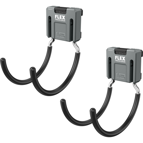 Flex FS1511-2 Track Lock Large Folding Dual C-Hook, 2 Pack