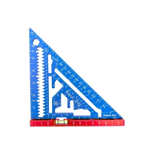 Squi.Jig Fusion Pro 7-1/2 in. Rafter Square Red, White and Blue