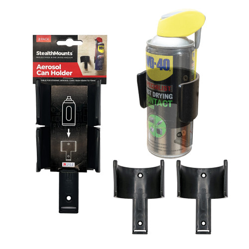 StealthMounts OM-CAN-BLK-2 Aerosol Can Holder