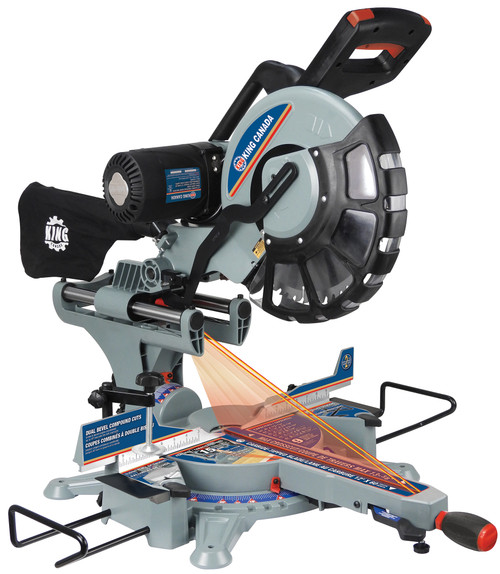 King Canada 8390NS Saw Miter 12 In. Sliding Dual Comp. W/Twin Laser