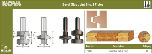 Dimar 189R Bevel Glue Joint Set (2 Pcs)