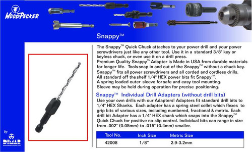 Dimar 42008 Snappy Drill Adapter 1/8