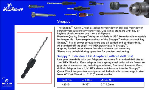 Dimar 42010 Snappy Drill Adapter 5/32