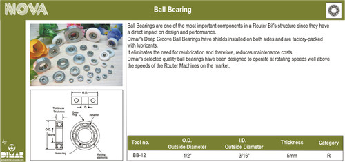 Dimar BB-12 Ball Bearing 1/2-3/16