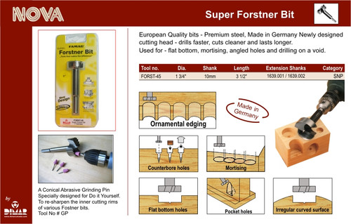 Dimar FORST-45 Forstner Machine Bits 1-3/4''