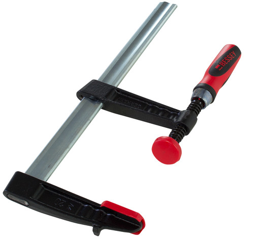 Bessey TG4.008+2K TG+2K Series Malleable Cast Bar Clamp, 8 Inch Capacity 4 Inch Throat Depth