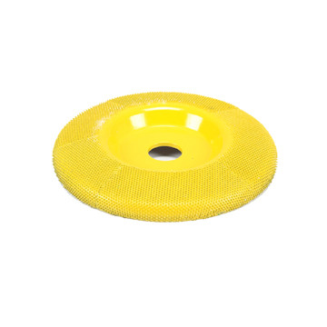 Saburrtooth SD450-5/8 4 In x 5/8 In Disc Wheel Flat Face Fine Yellow