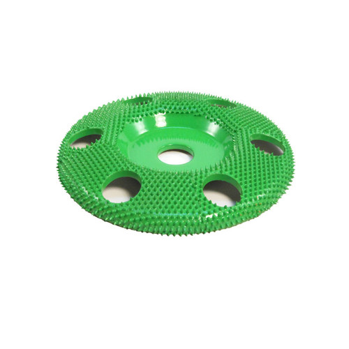 Saburrtooth SD490H-5/8 4 In x 5/8 In Disc Wheel Flat Face Coarse Green