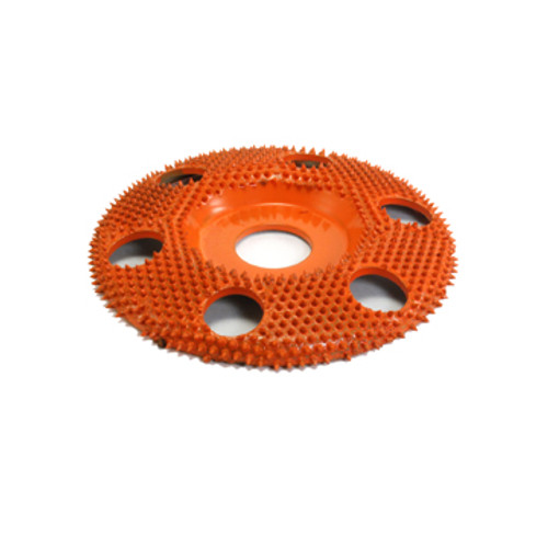 Saburrtooth SD4125H-7/8 4 In x 7/8 In Disc Wheel Flat Face W/ Holes Ex-Coarse Orange