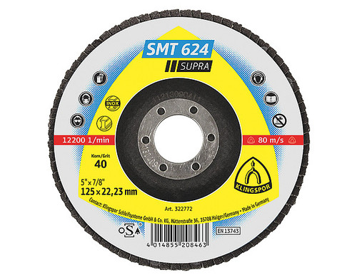 Klingspor 322764 Abrasive Mop Discs SMT 624 Supra 4-1/2 X 7/8 (inch) 36 Grit