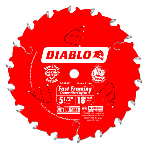 Diablo D0518X 5-1/2 In. X 18 Tooth Fast Framing Saw Blade