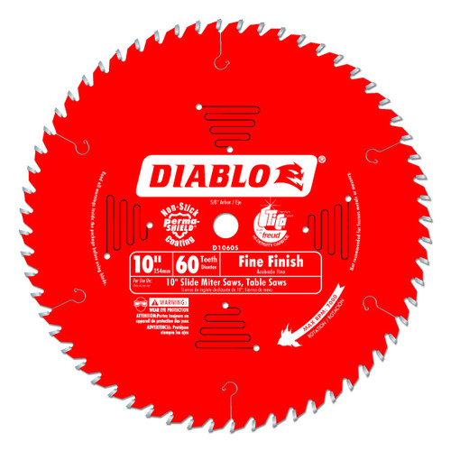 Diablo D1060S 10 In. X 60 Tooth Fine Finish Slide Miter Saw Blade