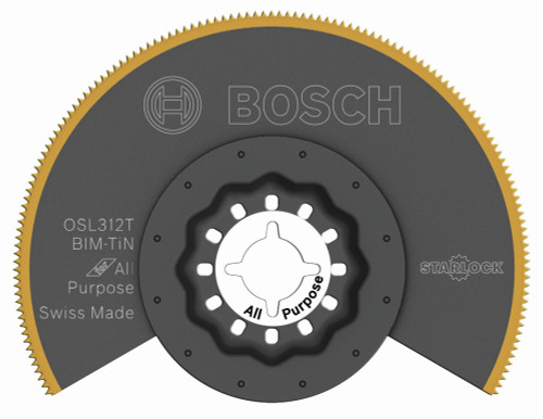 Bosch OSL312T 3-1/2 In. Starlock Oscillating Multi Tool Titanium Bi-Metal Segmented Saw Blade