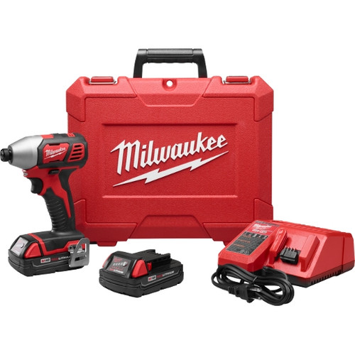 Milwaukee 2656-22CT M18 1/4 In. Hex Impact Driver Compact Kit
