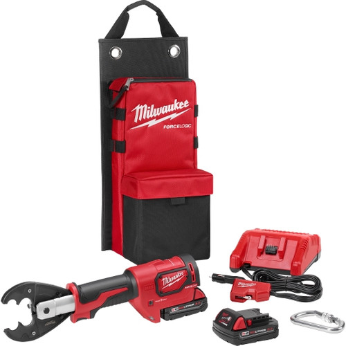 Milwaukee 2678-22O M18 FORCE LOGIC 6T Utility Crimper Kit With D3 Grooves And Fixed O Die