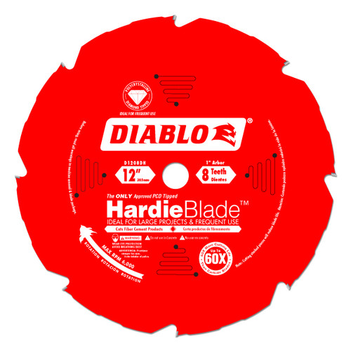 Diablo D1208DHC 12 In. X 8 Tooth (PCD) Fiber Cement HardieBlade