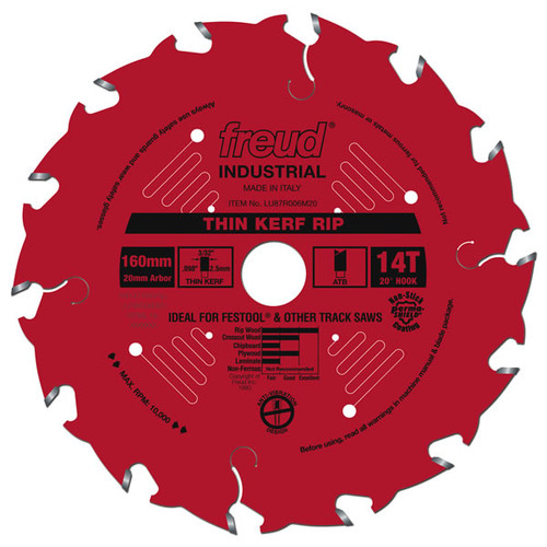 Freud LU87R006M20 160mm Thin Kerf Rip Blade