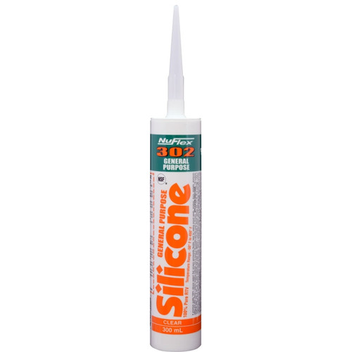 Nuco 30200 Clear 300 Ml NuFlex 302 General Purpose, 100% Silicone Sealant